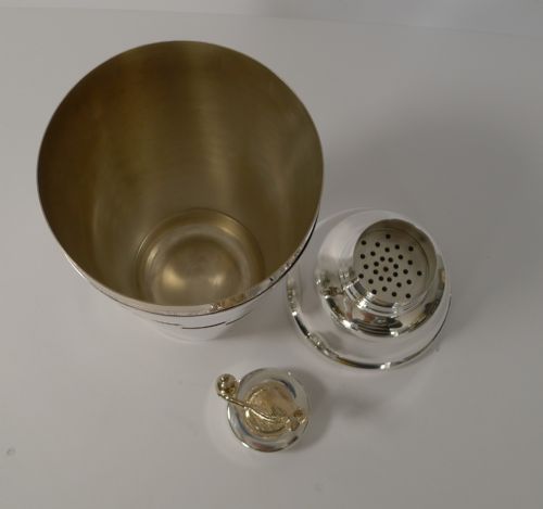 fig 2. Rare American Art Deco Napier Recipe Cocktail Shaker - Bowling c.1930