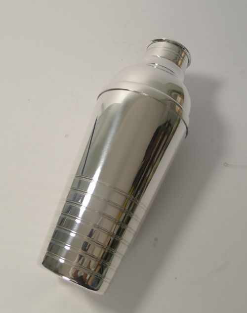 fig 1. Large French Art Deco Silver Plated Cocktail Shaker c.1930