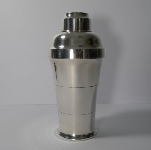 French Art Deco Silver Plated Cocktail Shaker by St Médard, Paris