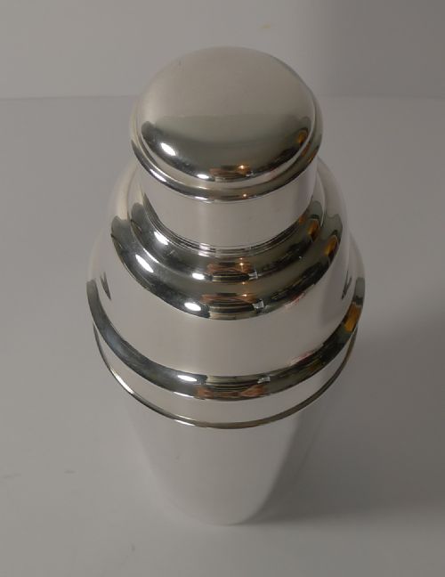fig 1. Art Deco Silver Plated Cocktail Shaker by Mappin & Webb