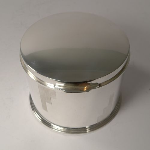 fig 1. Art Deco Silver Plated Biscuit Box by Mappin and Webb c.1925