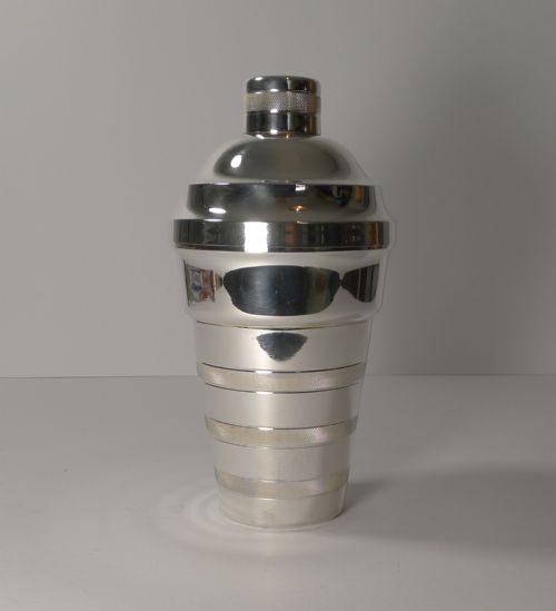 French Art Deco Silver Plated Cocktail Shaker C.1930