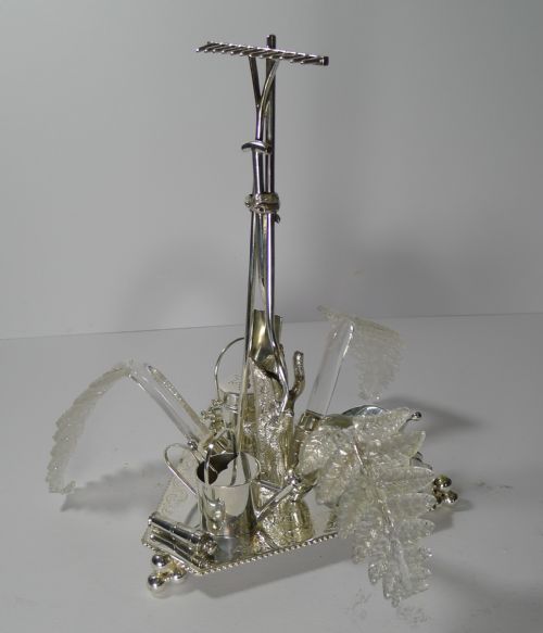 Rare English Gardening Cruet in Silver Plate - Reg. 1854 - Cannons