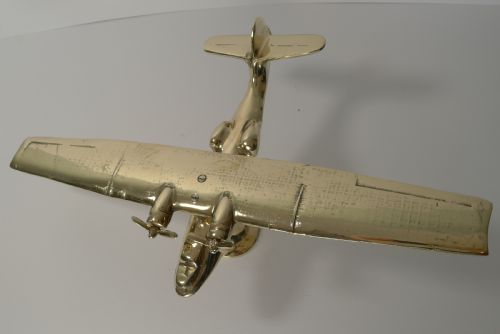fig 3. World War 2 RAF Catalina Aircraft Model in Brass c.1941