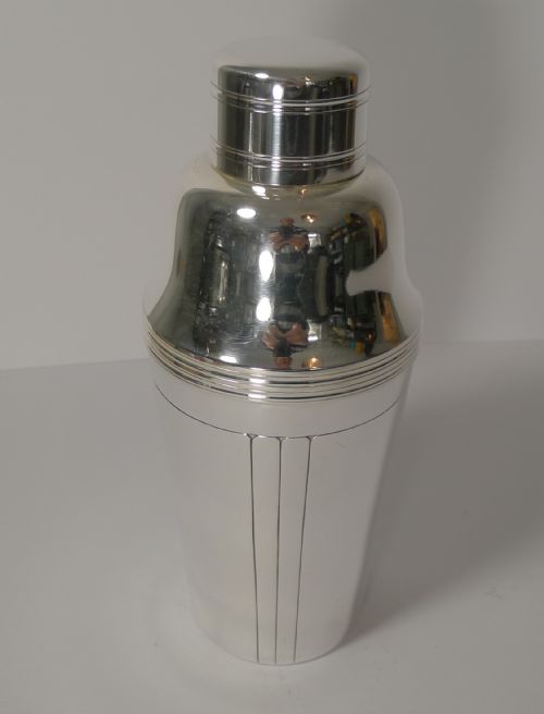 fig 1. French Art Deco Silver Plated Cocktail Shaker circa 1930 by Orbrille Paris