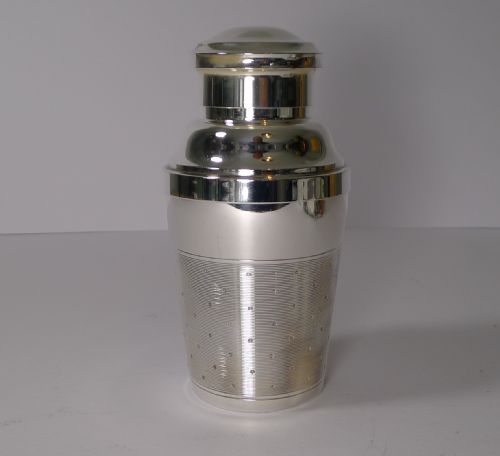 Rare Individual French Silver Plated Cocktail Shaker with Lemon Squeezer