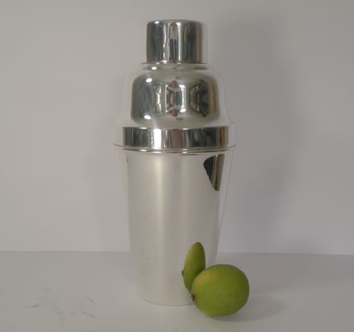 fig 1. Rare Large 2 Pint Silver Plated Cocktail Shaker by Mappin & Webb