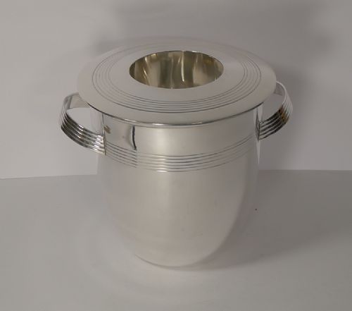 Stylish Vintage French Art Deco Champagne Bucket / Wine Cooler C.1940