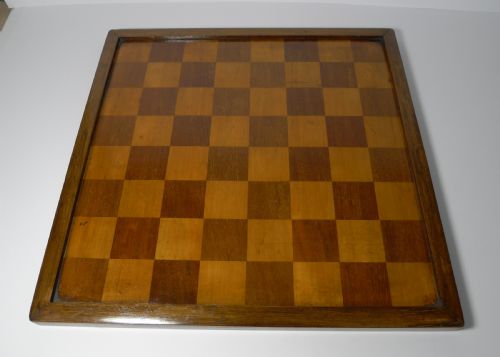 Antique English Chess Board / Jeu Des Dames C.1900