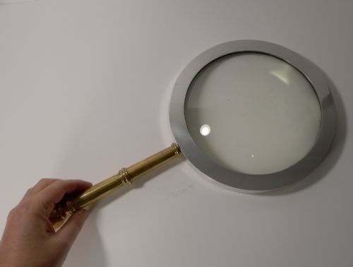 RARE ANTIQUE ENGLISH MAMMOTH MAP MAGNIFYING GLASS C1930 - ADDITIONAL PHOTO 4
