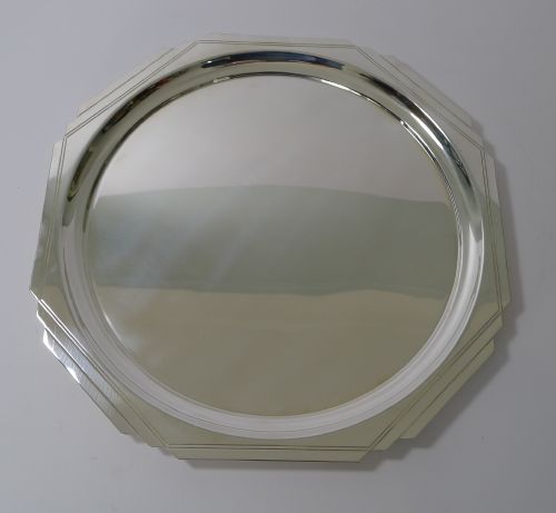Large 14 1/2" Art Deco Cocktail / Drinks Tray C.1930