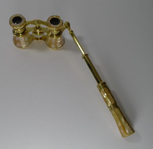 Pair French Mother of Pearl Opera Glasses - Lemière, Paris