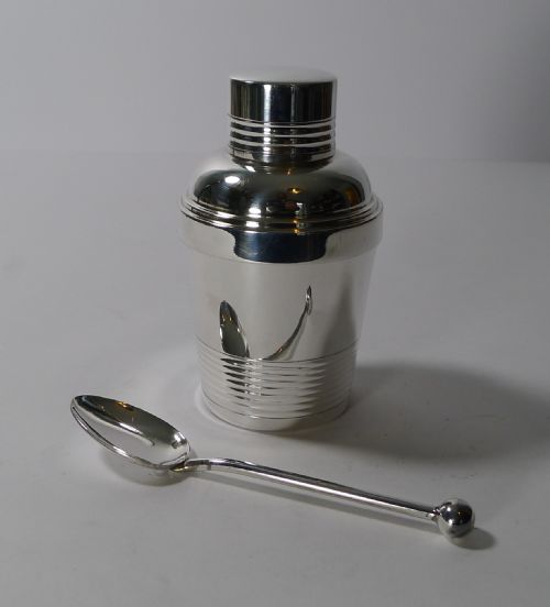 Rare French Individual Cocktail Shaker with Lemon Squeezer - Deschamps Freres
