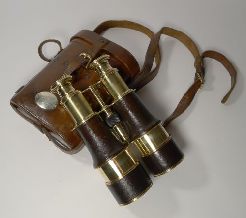 Superb Pair Ww1 Binoculars and Case - British Officer's Issue - 1917 - Lemaire, Paris