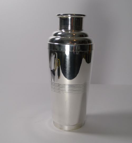 French Art Deco Silver Plated Cocktail Shaker C.1930