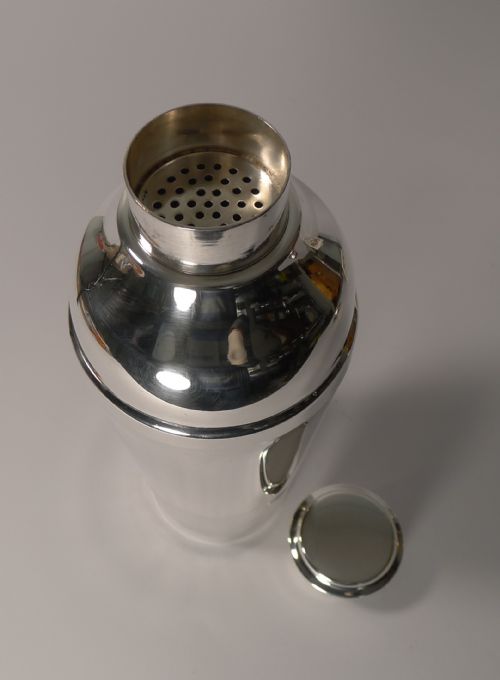 fig 1. Christofle Gallia Ondulations Cocktail Shaker by Luc Lanel c.1935