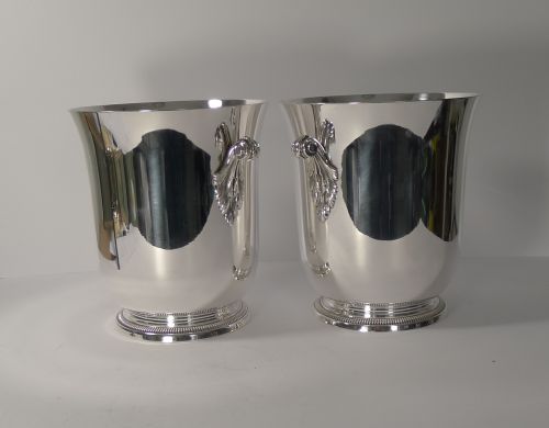 Smart Pair French Champagne Buckets by Ercuis C.1960