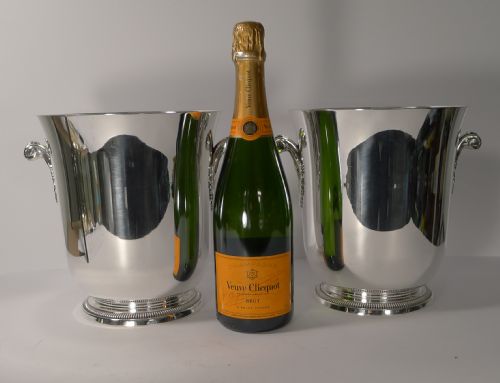 fig 1. Smart Pair French Champagne Buckets by Ercuis c.1960