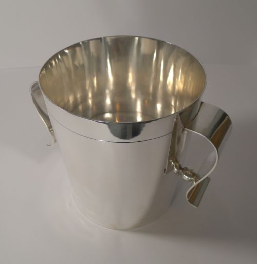 RARE CHRISTOFLE GALLIA ART DECO WINE COOLER CHAMPAGNE BUCKET BY LUC LANEL - ADDITIONAL PHOTO 2
