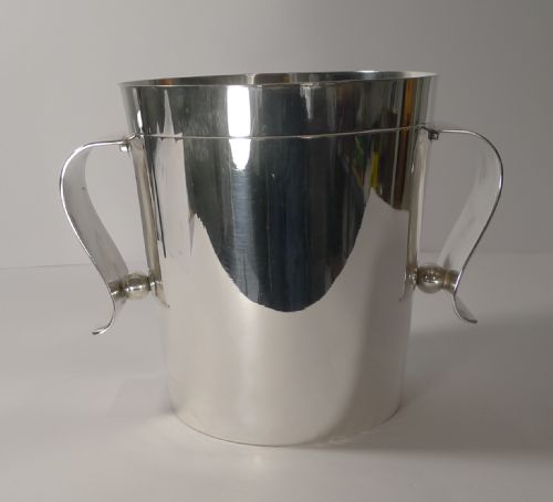 RARE CHRISTOFLE GALLIA ART DECO WINE COOLER CHAMPAGNE BUCKET BY LUC LANEL - ADDITIONAL PHOTO 3