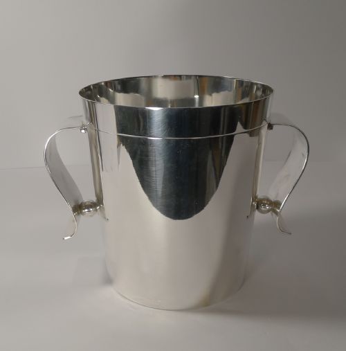 RARE CHRISTOFLE GALLIA ART DECO WINE COOLER CHAMPAGNE BUCKET BY LUC LANEL - ADDITIONAL PHOTO 7