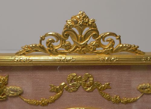 fig 1. Stunning Pair French Gilded Bronze Picture Frames - Cherubs