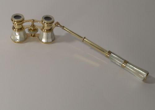 Pair Antique French Opera Glasses by Colmont , Paris