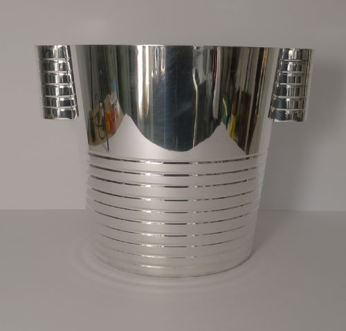 English Art Deco Silver Plated Wine Cooler / Champagne Bucket C.1930
