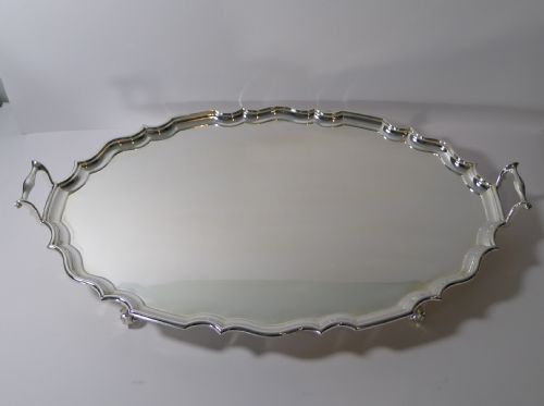 Grand Antique English Serving / Drinks Tray by Mappin & Webb C.1899