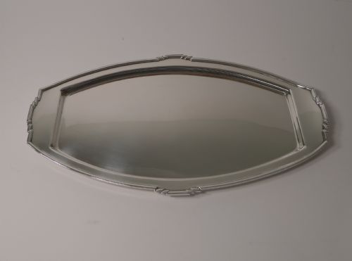 Stylish Art Deco Silver Plated Cocktail Tray - Reg. No. For 1933