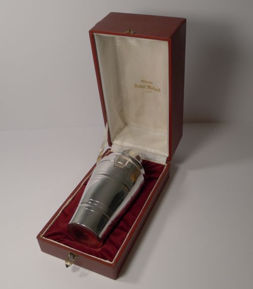 Boxed French Art Deco St. Medard Cocktail Shaker with Lemon Reamer C.1940