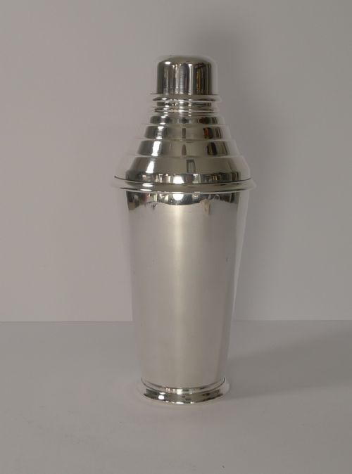 Art Deco Silver Plated Cocktail Shaker, Harrods, London C.1930