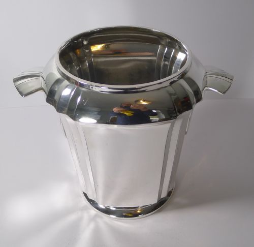 RARE ART DECO CHAMPAGNE BUCKET WINE COOLER BY CHRISTOFLE GALLIA C1925 - ADDITIONAL PHOTO 3