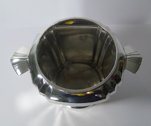 RARE ART DECO CHAMPAGNE BUCKET WINE COOLER BY CHRISTOFLE GALLIA C1925 - ADDITIONAL PHOTO 5