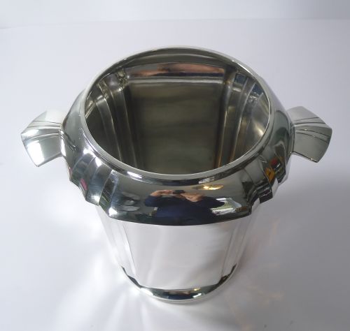 RARE ART DECO CHAMPAGNE BUCKET WINE COOLER BY CHRISTOFLE GALLIA C1925 - ADDITIONAL PHOTO 6