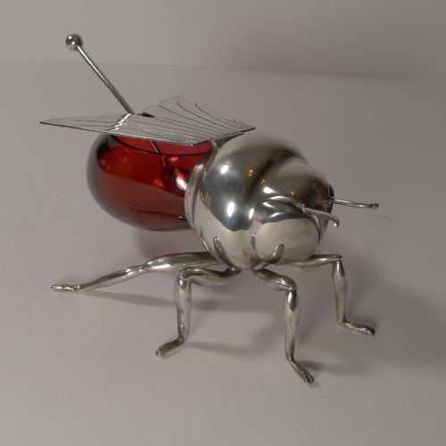 Fabulous Mappin & Webb Honey Bee Honey Pot C.1910