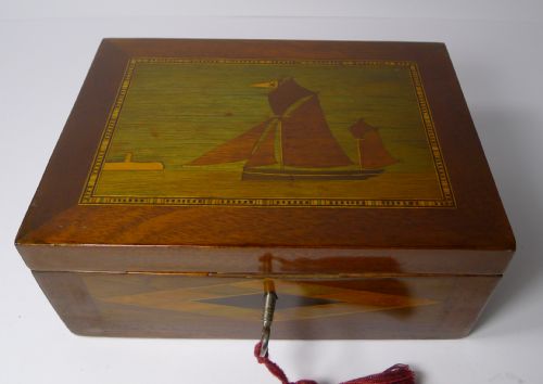 fig 1. Antique English Trinity House Box c.1870 - Ship