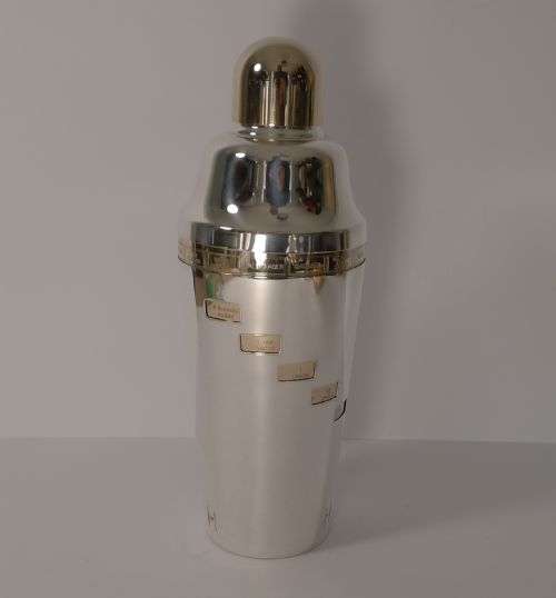 Vintage American Napier Recipe Cocktail Shaker C.1930's