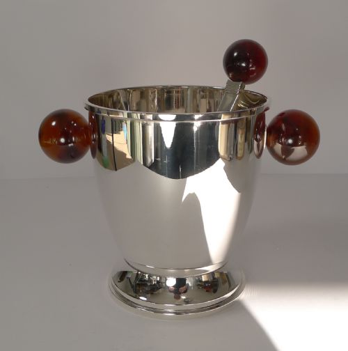 Magnificent Art Deco Ice Bucket and Server C.1930