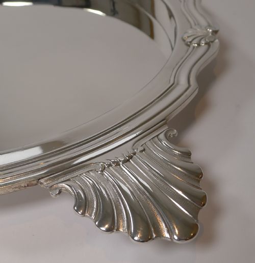 FRENCH SILVER PLATED COCKTAIL SERVING TRAY BY VICTOR SAGLIER PARIS - ADDITIONAL PHOTO 2