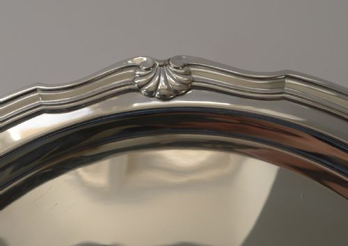 FRENCH SILVER PLATED COCKTAIL SERVING TRAY BY VICTOR SAGLIER PARIS - ADDITIONAL PHOTO 7