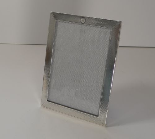 Engine Turned Silver Picture Frame by Mappin & Webb