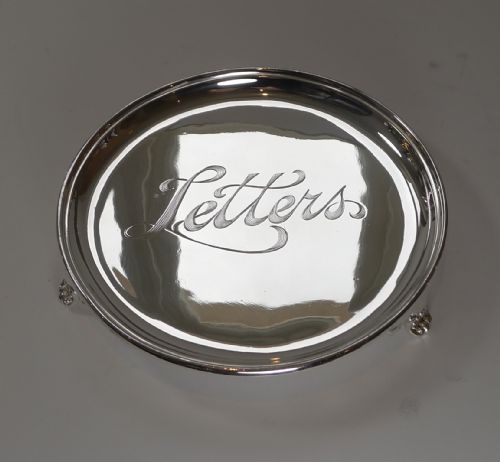 Small Silver Plated "Letters" Tray by Elkington - 1907