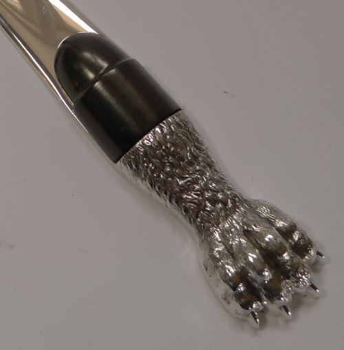 fig 1. Modernist Gucci Solid Silver Lion's Paw Letter Opener