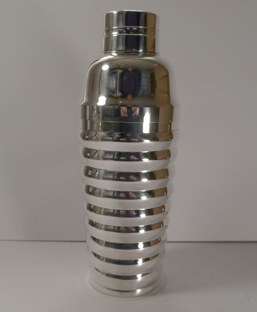 French Art Deco Silver Plated Cocktail Shaker by Mars C.1930