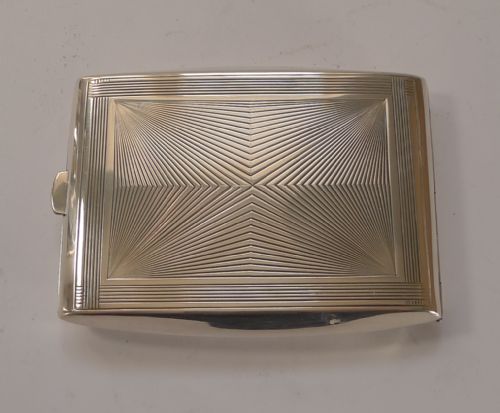 fig 1. Puiforcat Sterling Silver Cigarette Case - Perfect Business Card Case c.1930