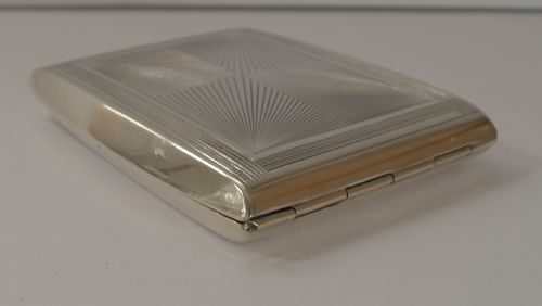 fig 3. Puiforcat Sterling Silver Cigarette Case - Perfect Business Card Case c.1930