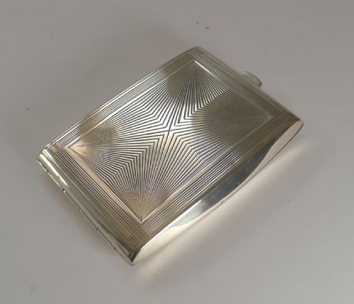 fig 4. Puiforcat Sterling Silver Cigarette Case - Perfect Business Card Case c.1930