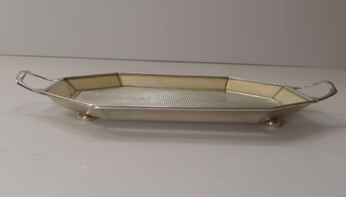 SMALL ANTIQUE BELGIAN STERLING SILVER AND GUILLOCHE ENAMEL TRAY C1920 - ADDITIONAL PHOTO 15