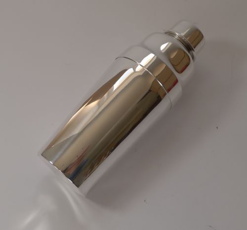 fig 1. Vintage Quality Silver Plated Cocktail Shaker by Christofle, Paris c.1935